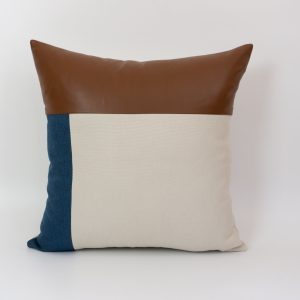 Minimalist Cushion Cover, Navy Blue Linen Pillow Cover, Cream Linen Cushion Cover,brown Suede Leather Pillow Cover 18x18 Inches / 45x45cm