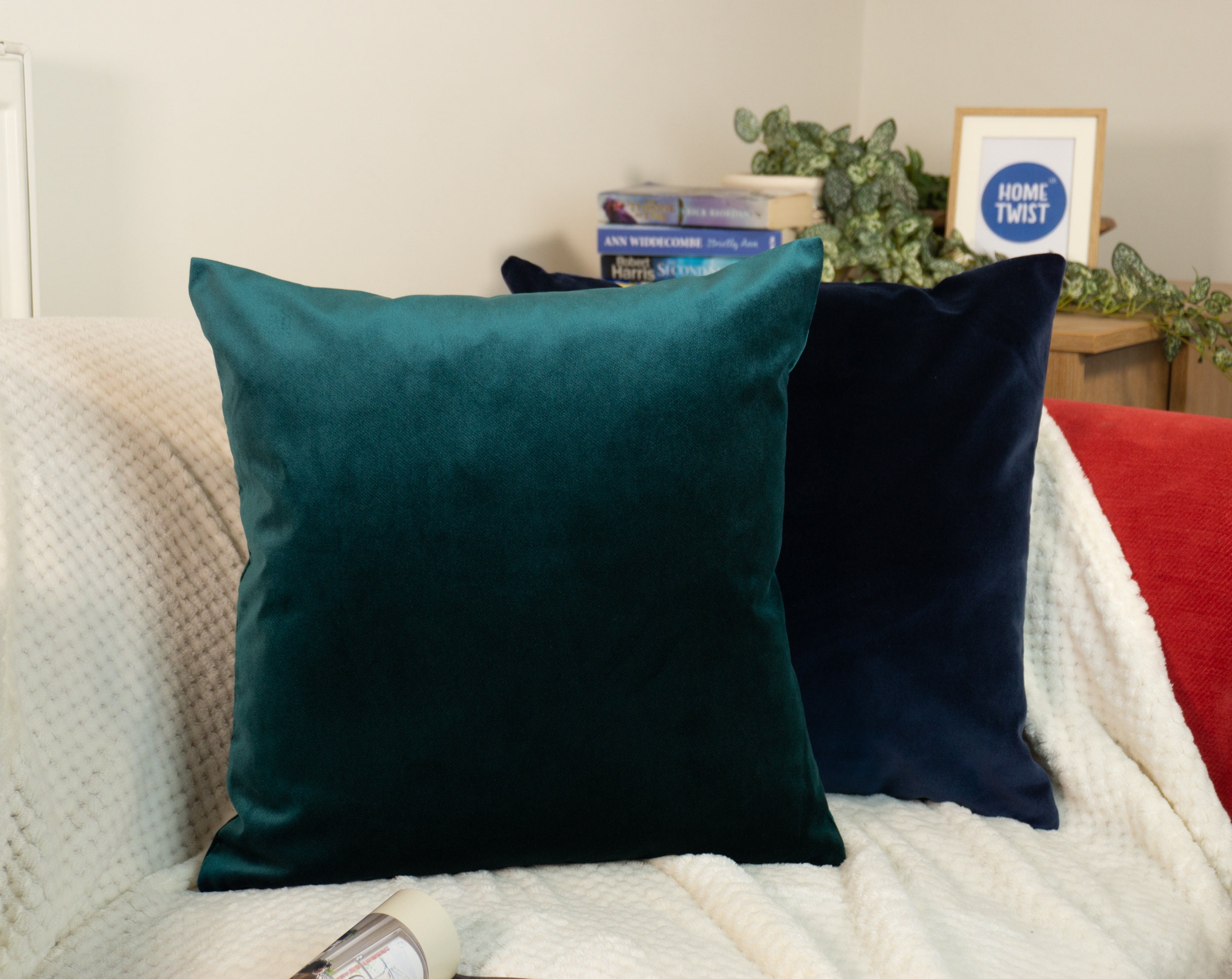Velvet Emerald Green Pillow Cover: Dark Green Cushion Cover All Sizes
