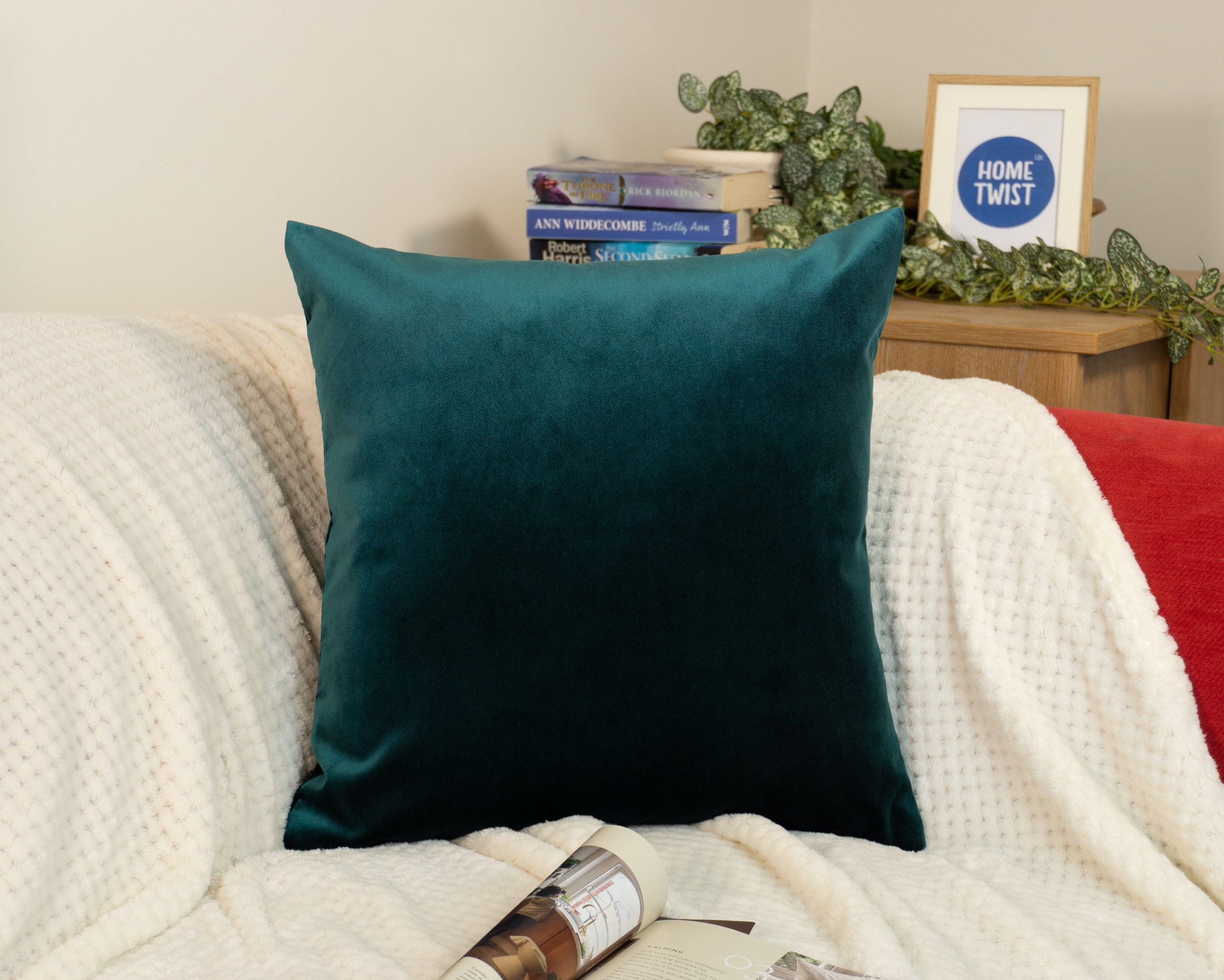 Velvet Emerald Green Pillow Cover: Dark Green Cushion Cover All Sizes