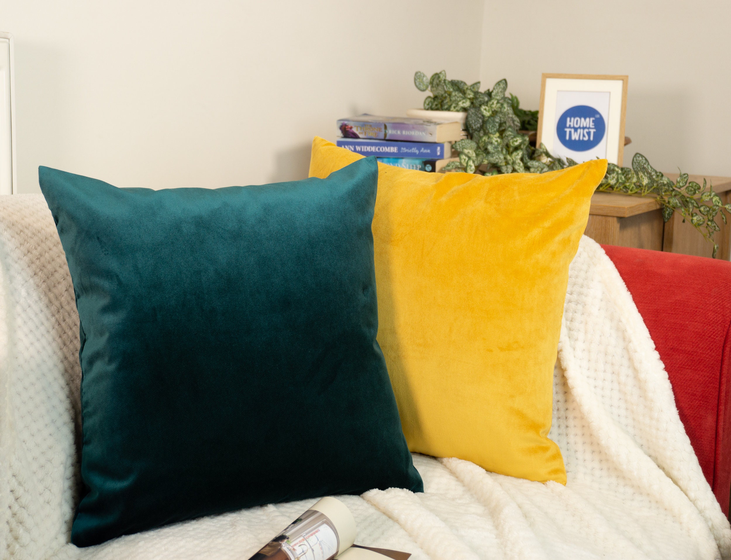 Velvet Emerald Green Pillow Cover: Dark Green Cushion Cover All Sizes