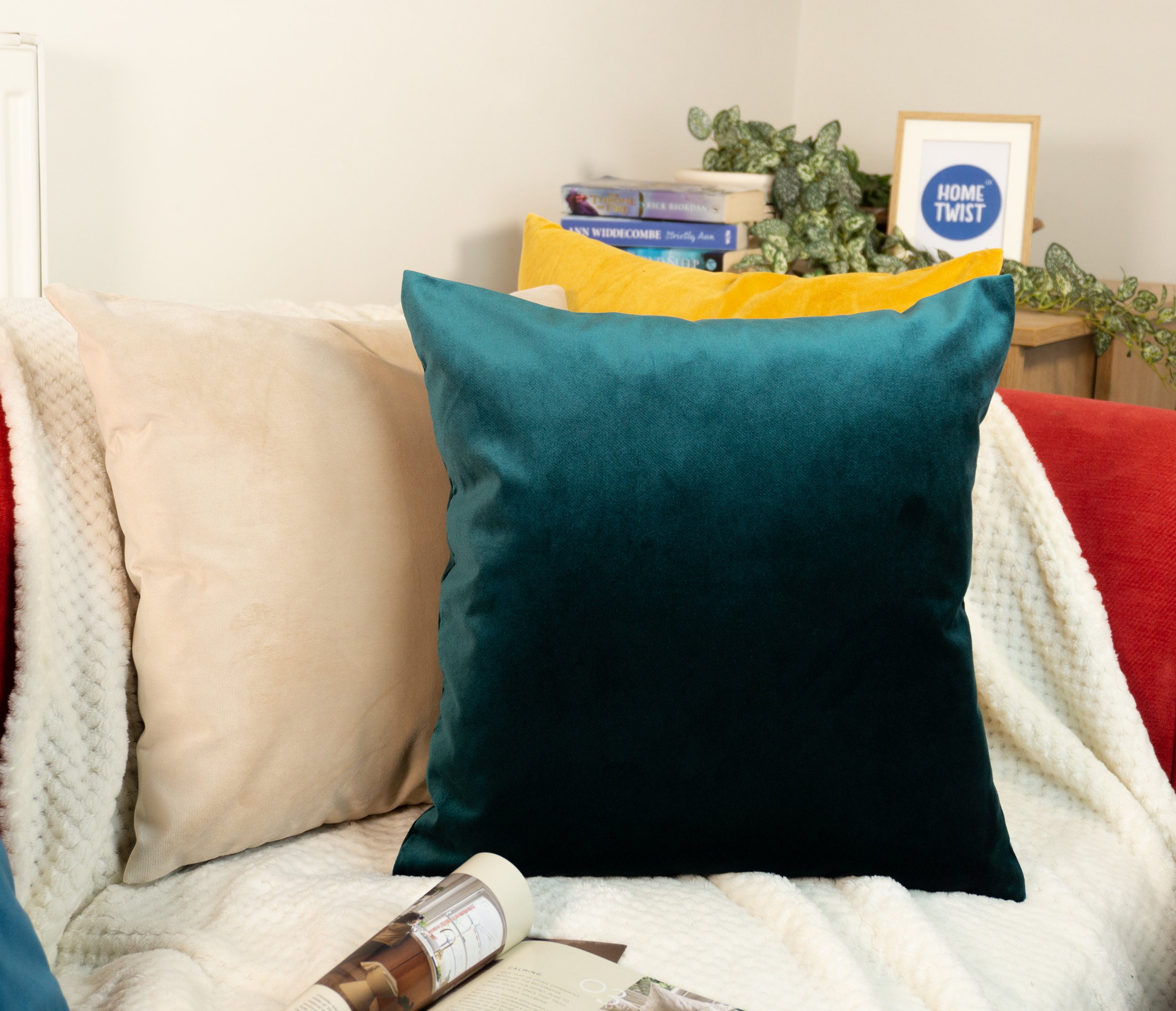 Velvet Emerald Green Pillow Cover: Dark Green Cushion Cover All Sizes