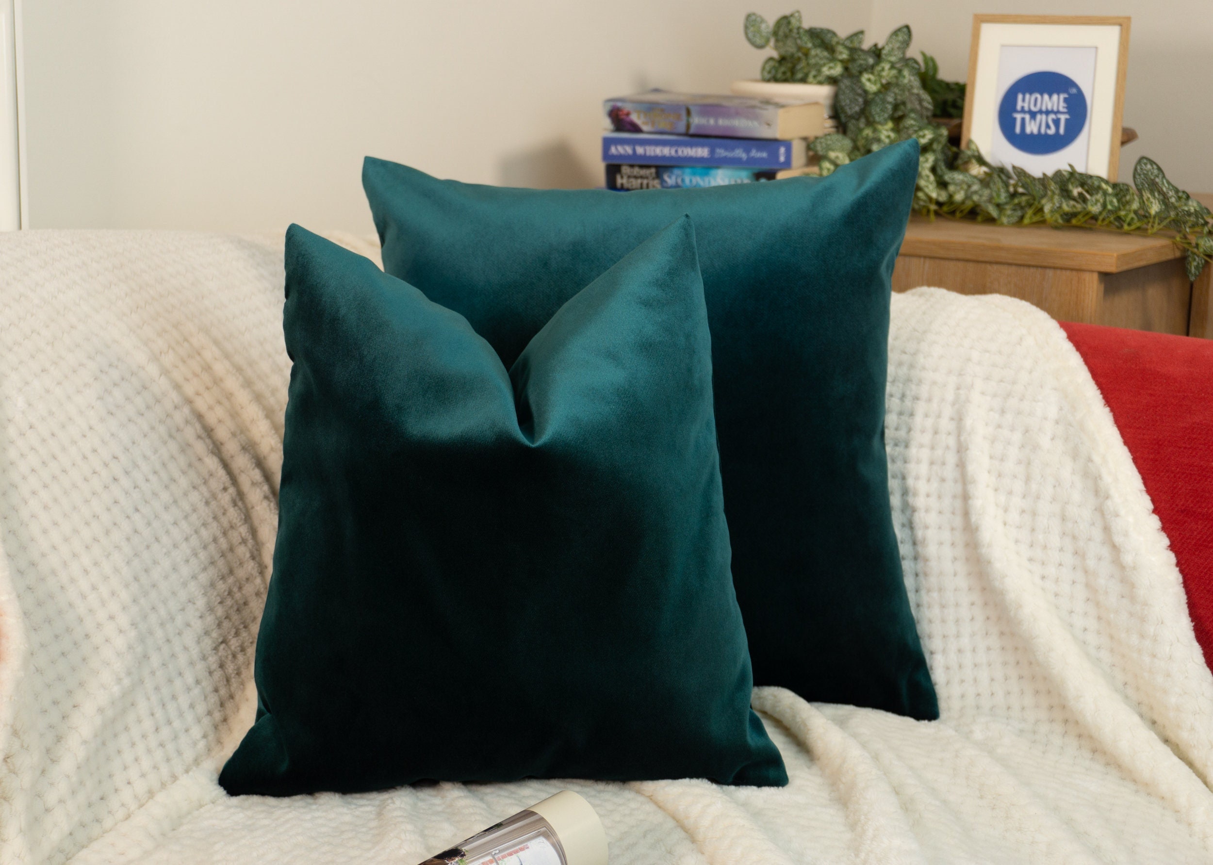Velvet Emerald Green Pillow Cover: Dark Green Cushion Cover All Sizes