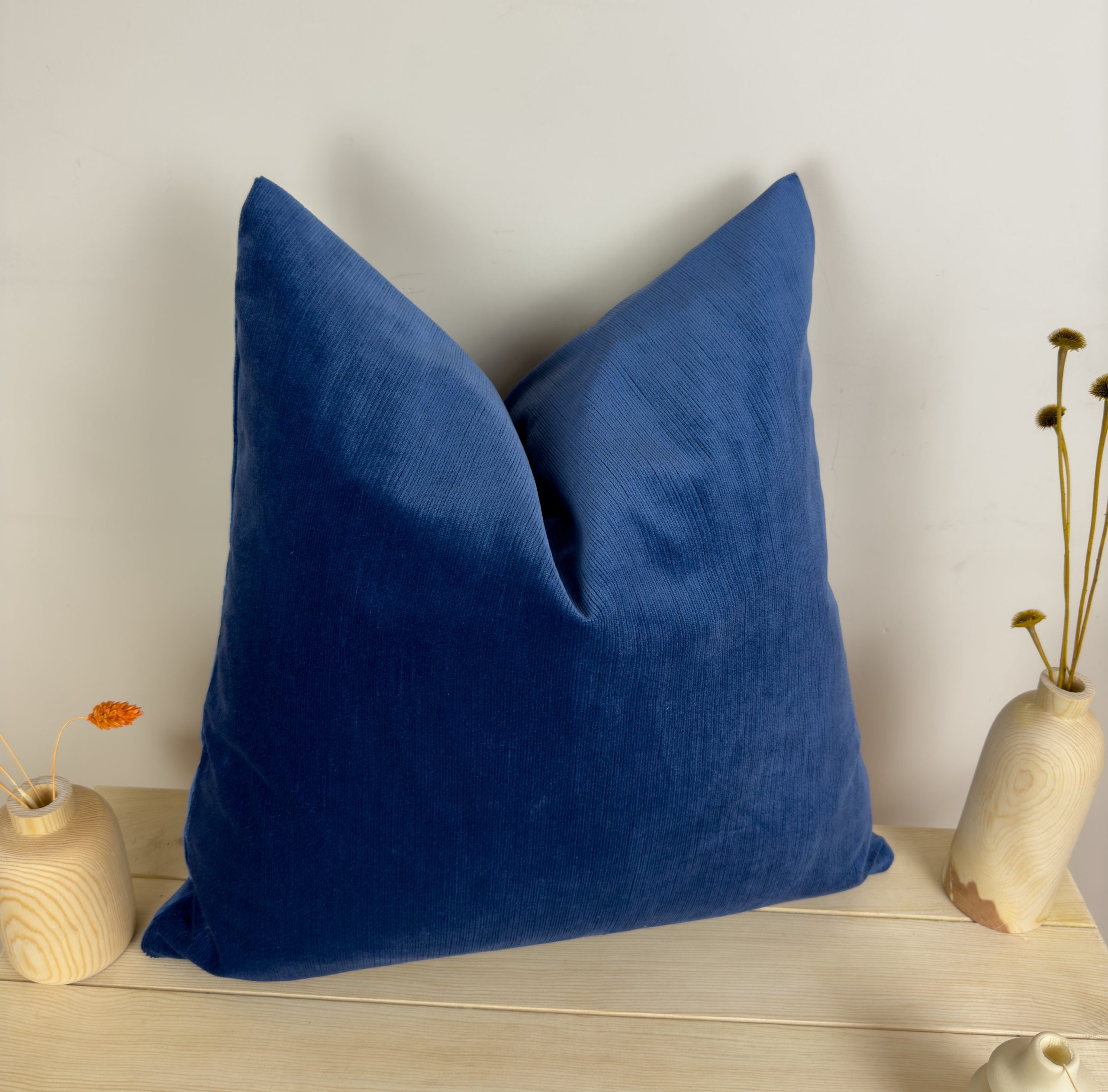 Cord Velvet Dark Blue Pillow-cushion Cover, Navy Blue Pillow Cover (all Sizes)