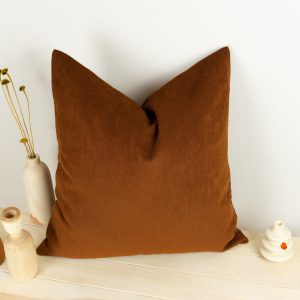 Luxury Cosy Linen Terracotta Pillow Cover, Rust Cosy Decorative Cushion Covers (any Custom Size)