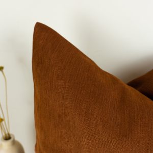 Luxury Cosy Linen Terracotta Pillow Cover, Rust Cosy Decorative Cushion Covers (any Custom Size)