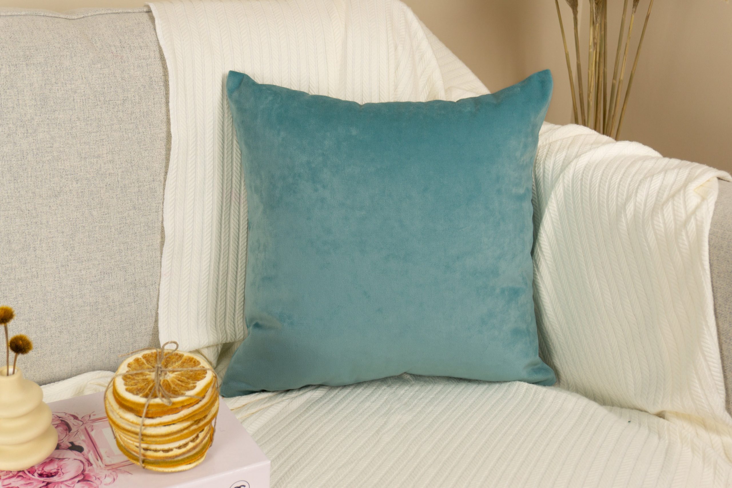 Velvet Mint Blue Pillow Cover: Light Blue Cushion Cover All Sizes