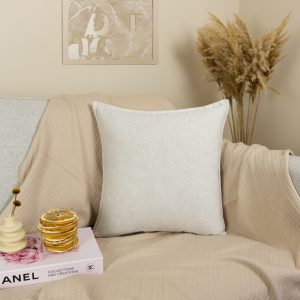 Cotton Linen Beige Cushion-pillow Cover, Natural Linen Ivory Throw Cushion Cover (any Custom Size)