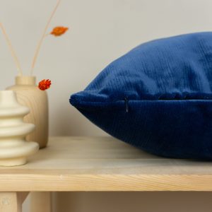 Cord Velvet Dark Blue Pillow-cushion Cover, Navy Blue Pillow Cover (all Sizes)