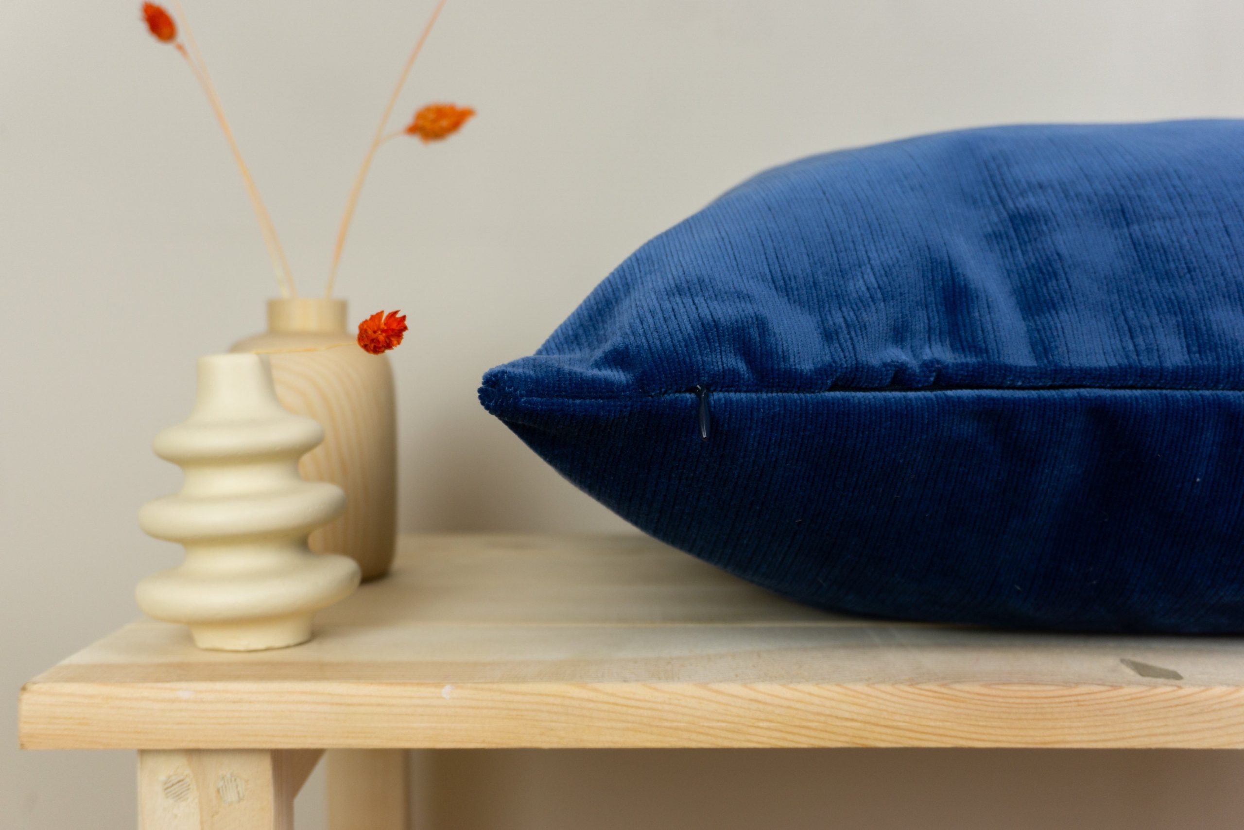 Cord Velvet Dark Blue Pillow-cushion Cover, Navy Blue Pillow Cover (all Sizes)