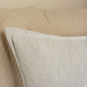 Cotton Linen Beige Cushion-pillow Cover, Natural Linen Ivory Throw Cushion Cover (any Custom Size)