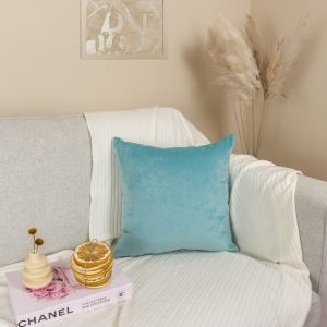 Velvet Mint Blue Pillow Cover: Light Blue Cushion Cover All Sizes