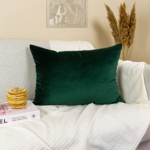 Dark Green Velvet Pillow Cover: Luxury Decorative Cushion Cover All Sizes