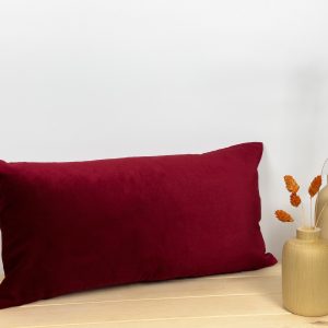 Cotton Velvet Wine Red Pillow Cover, Wine Red Lumbar Cushion-pillow Covers, Christmas Decor Pillow (all Sizes)