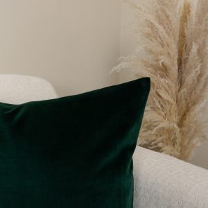 Dark Green Velvet Pillow Cover: Luxury Decorative Cushion Cover All Sizes