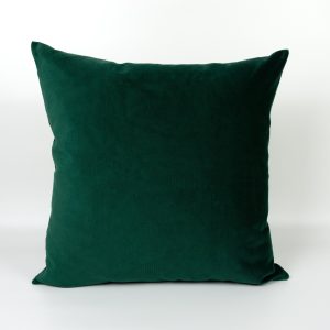 Dark Green Cotton Velvet Pillow Cover: Emerald Decorative Cushion Cover All Sizes