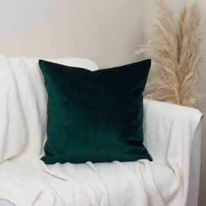 Dark Green Velvet Pillow Cover: Luxury Decorative Cushion Cover All Sizes