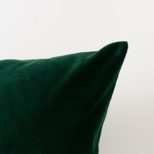 Dark Green Cotton Velvet Pillow Cover: Emerald Decorative Cushion Cover All Sizes