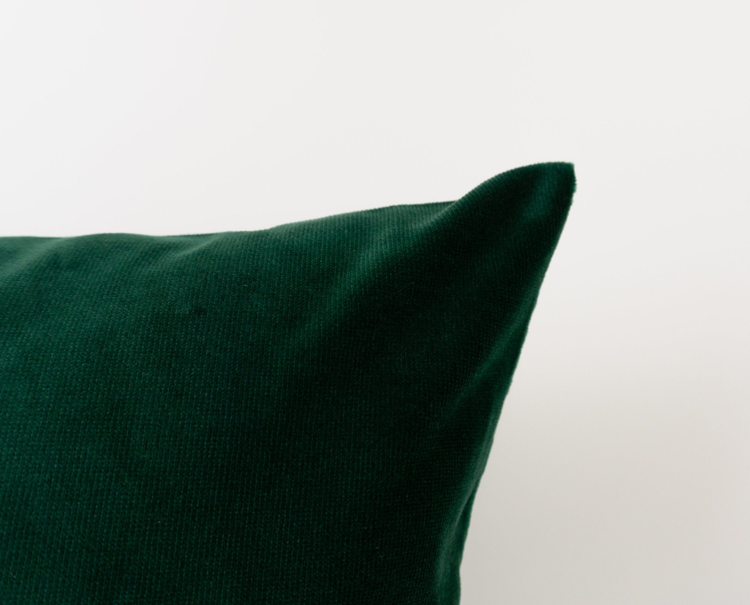 Dark Green Cotton Velvet Pillow Cover: Emerald Decorative Cushion Cover All Sizes