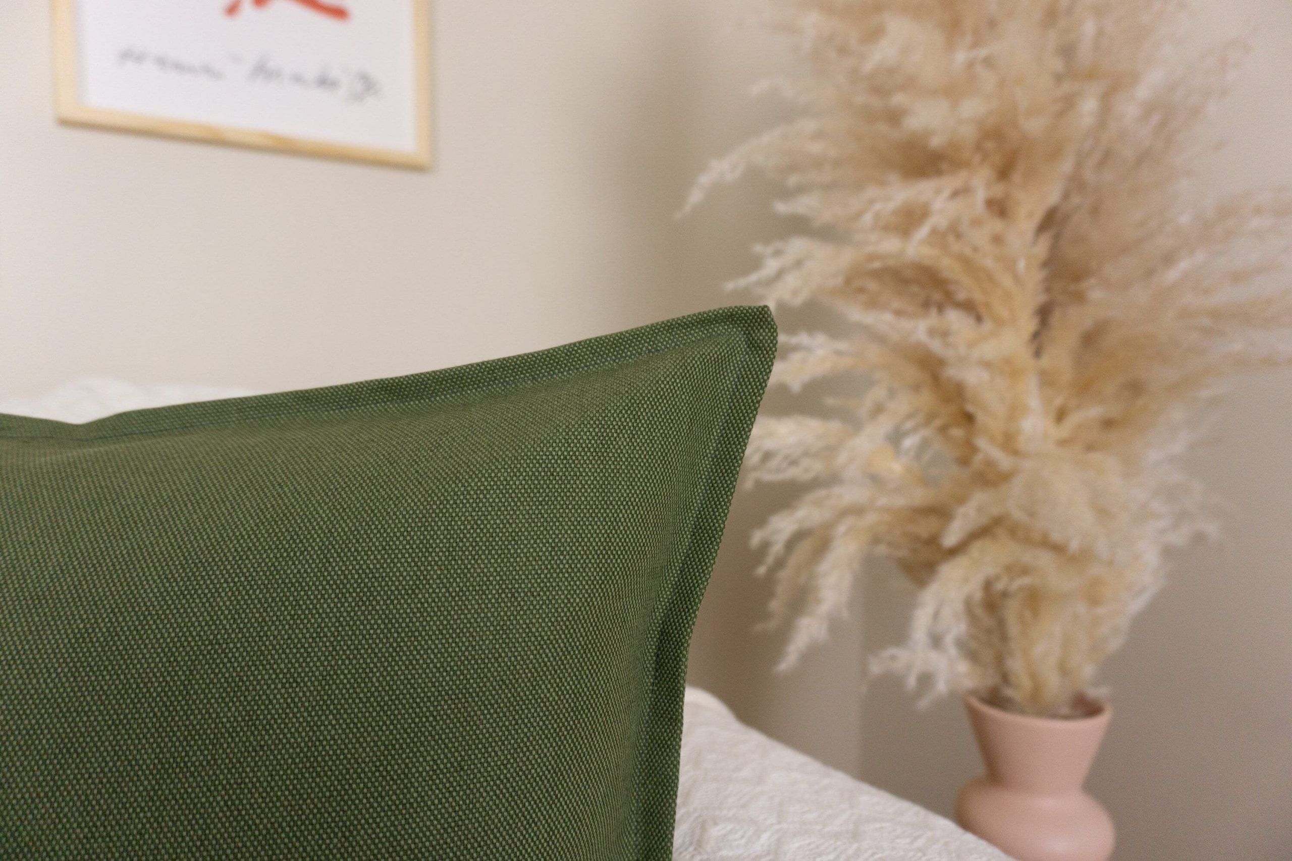 Linen Moss Green Pillow Cover, Upholstery Linen Moss Green Pillow-cushion Covers (all Sizes)