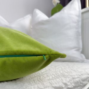 Luxury Velvet Apple Green Pillow Cover, Grass Green Cushion Cover, Apple Green Pillowcase (all Sizes)