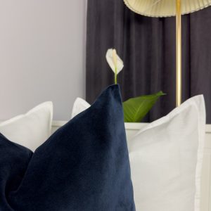 Premium Velvet Dark Navy Blue Pillow Cover: Navy Blue Scatter Cushion Covers All Sizes