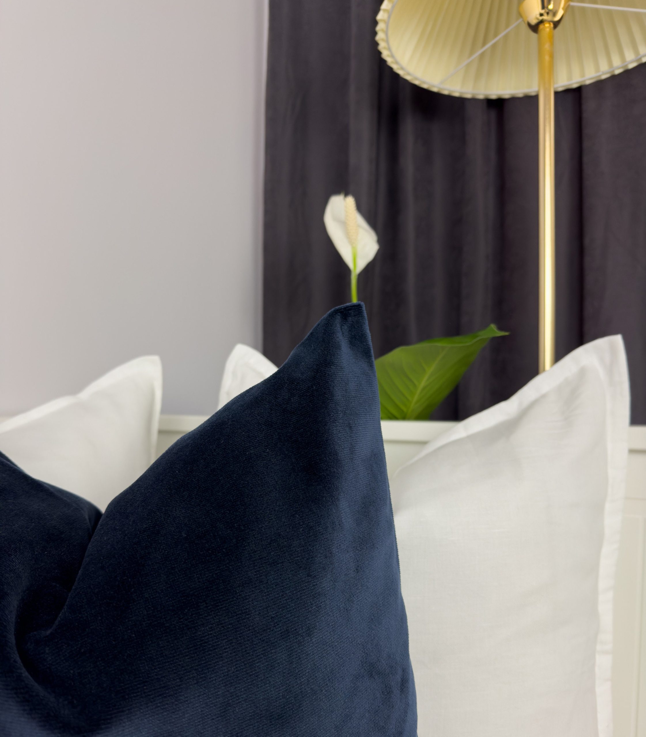Premium Velvet Dark Navy Blue Pillow Cover: Navy Blue Scatter Cushion Covers All Sizes