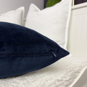 Premium Velvet Dark Navy Blue Pillow Cover: Navy Blue Scatter Cushion Covers All Sizes