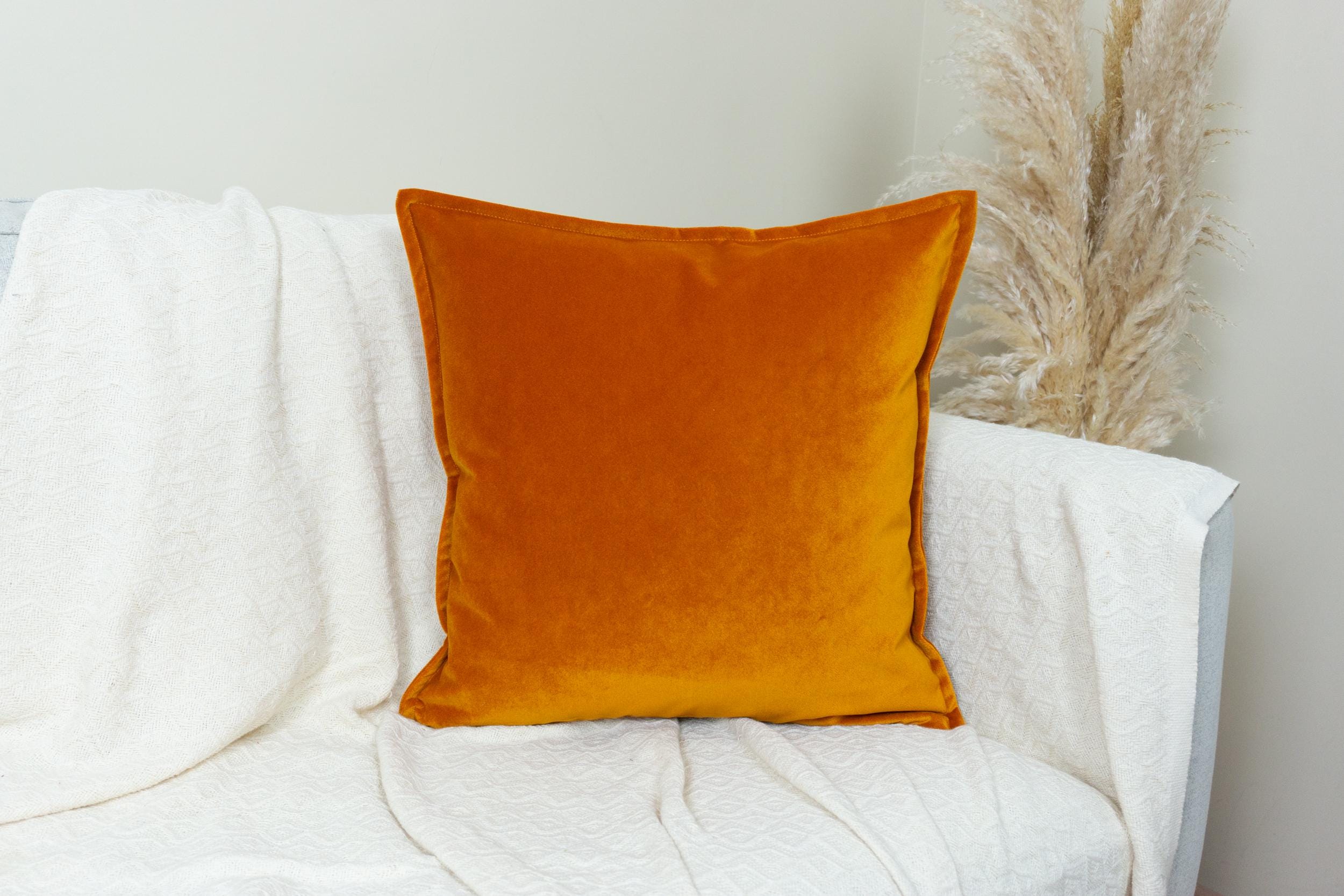 Luxury Velvet Burnt Orange Cushion Cover, Velvet Burnt Orange Pillow Cover, (all Sizes)