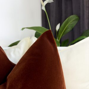 Velvet Terracotta Pillow Cover, Velvet Rust Pillow Cover, Burnt Terracotta Cushion Cover, (all Sizes)