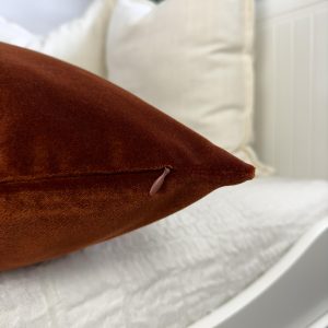 Velvet Terracotta Pillow Cover, Velvet Rust Pillow Cover, Burnt Terracotta Cushion Cover, (all Sizes)