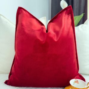 Red Velvet Pillow Cover: Christmas Decor Red Cushion All Sizes