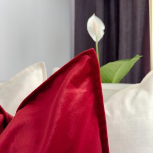 Red Velvet Pillow Cover: Christmas Decor Red Cushion All Sizes