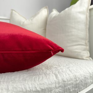 Red Velvet Pillow Cover: Christmas Decor Red Cushion All Sizes