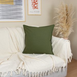 Linen Moss Green Pillow Cover, Upholstery Linen Moss Green Pillow-cushion Covers (all Sizes)
