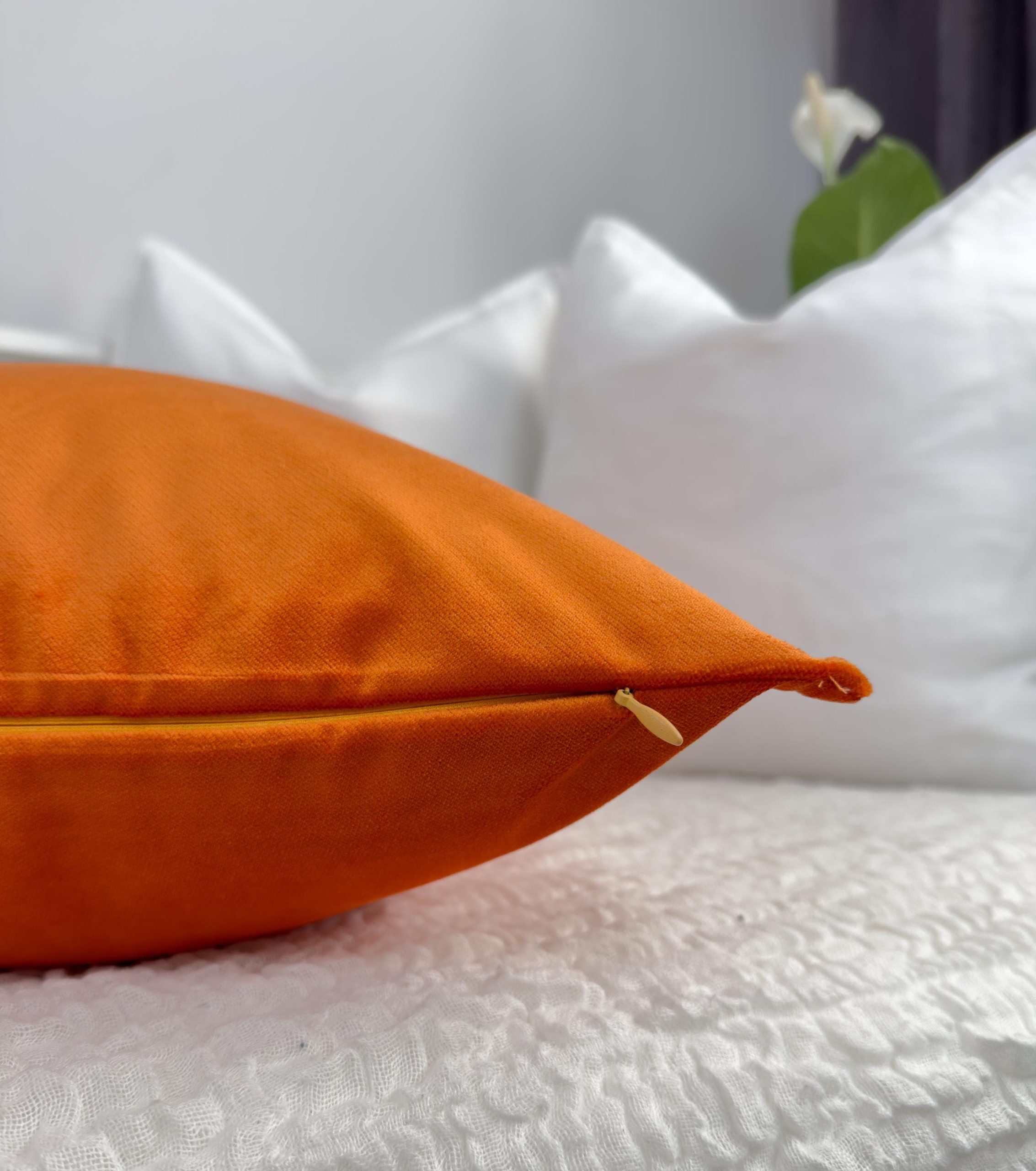 Premium Velvet Cushion Covers: Rust Throw Pillow Covers All Sizes