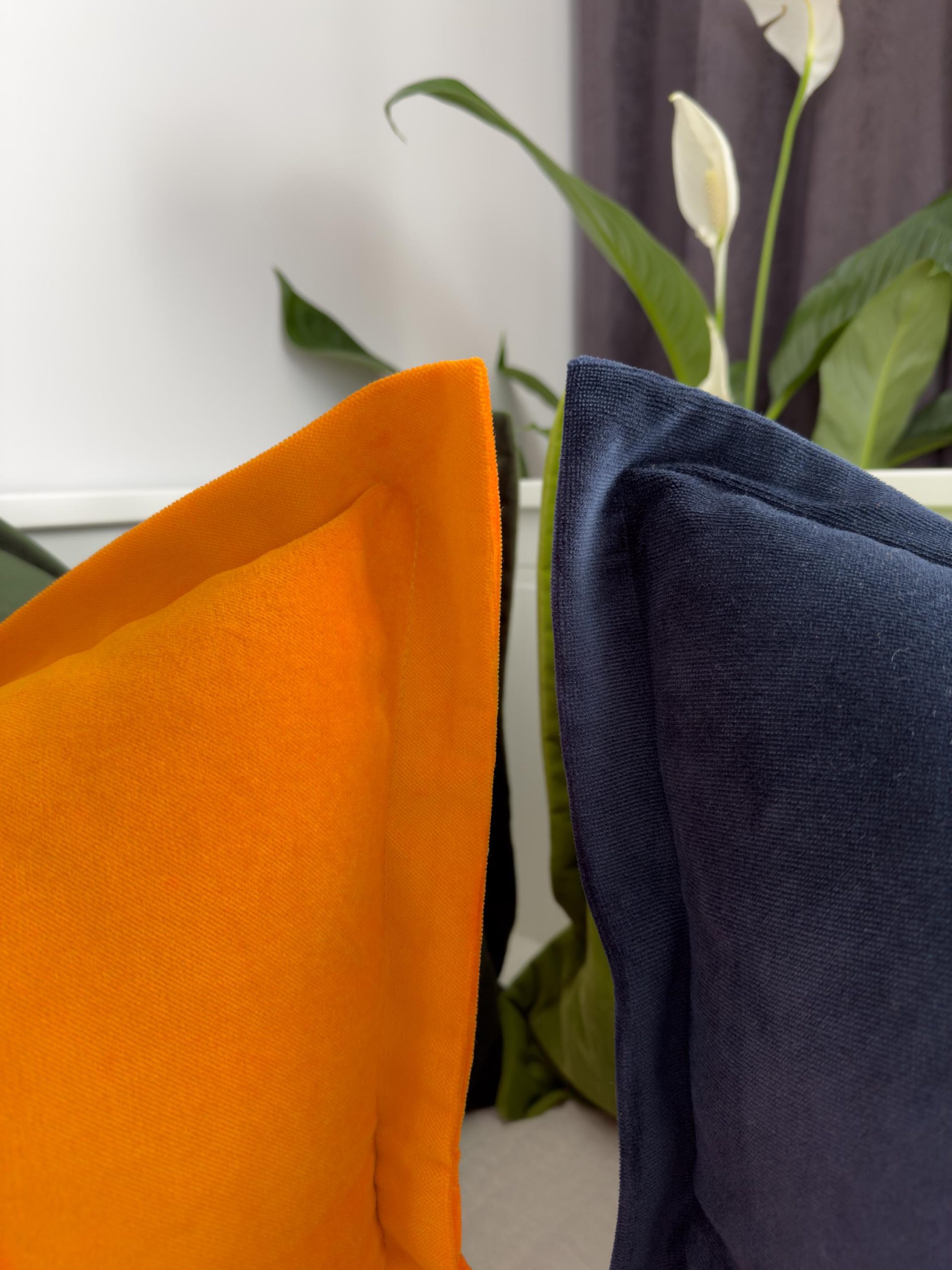 Burnt Orange Velvet Pillow Cover: Oxford Flanged Decorative Cushion Cover All Sizes