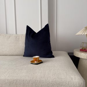 Premium Velvet Dark Navy Blue Pillow Cover: Navy Blue Scatter Cushion Covers All Sizes
