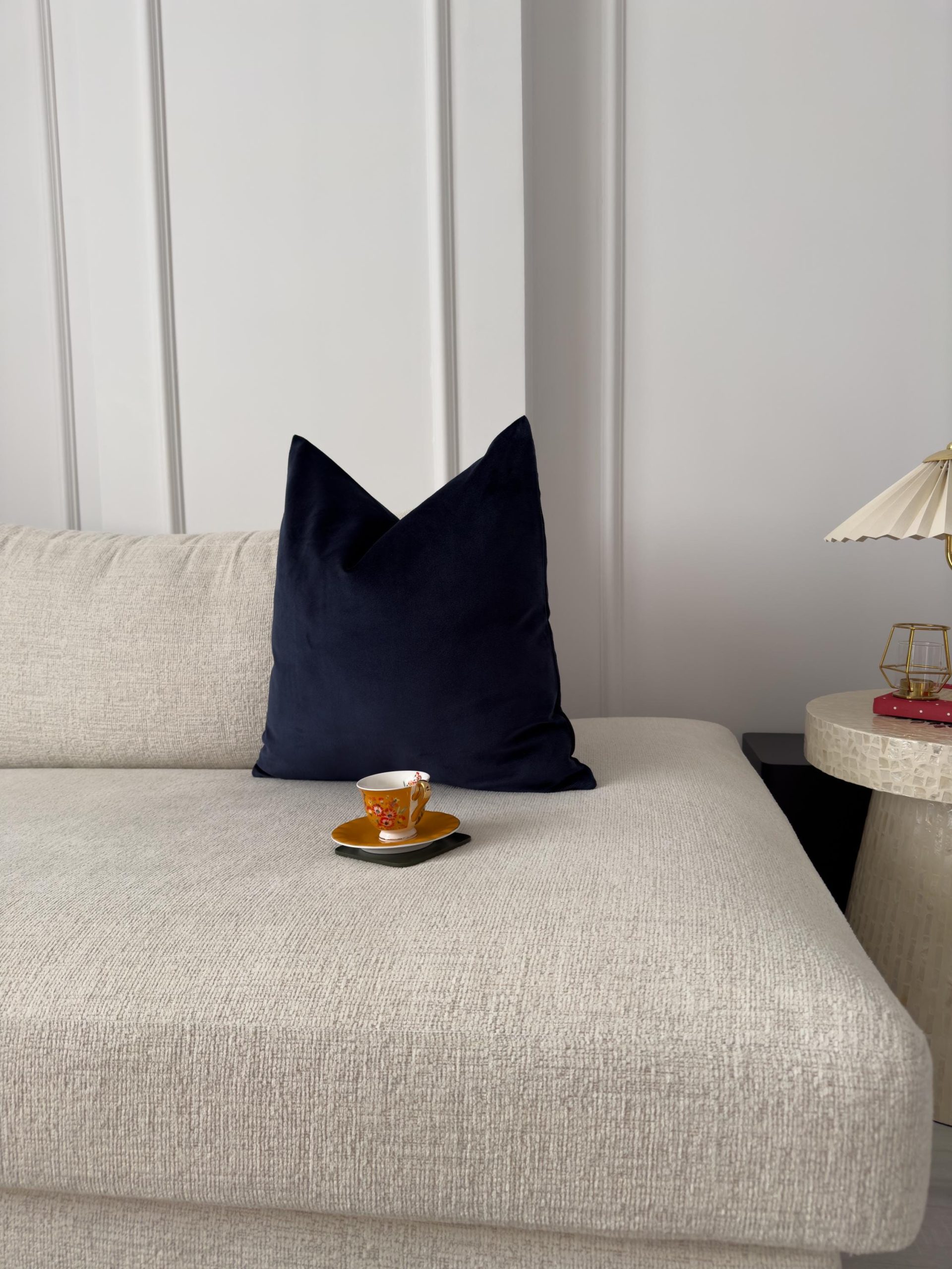 Premium Velvet Dark Navy Blue Pillow Cover: Navy Blue Scatter Cushion Covers All Sizes