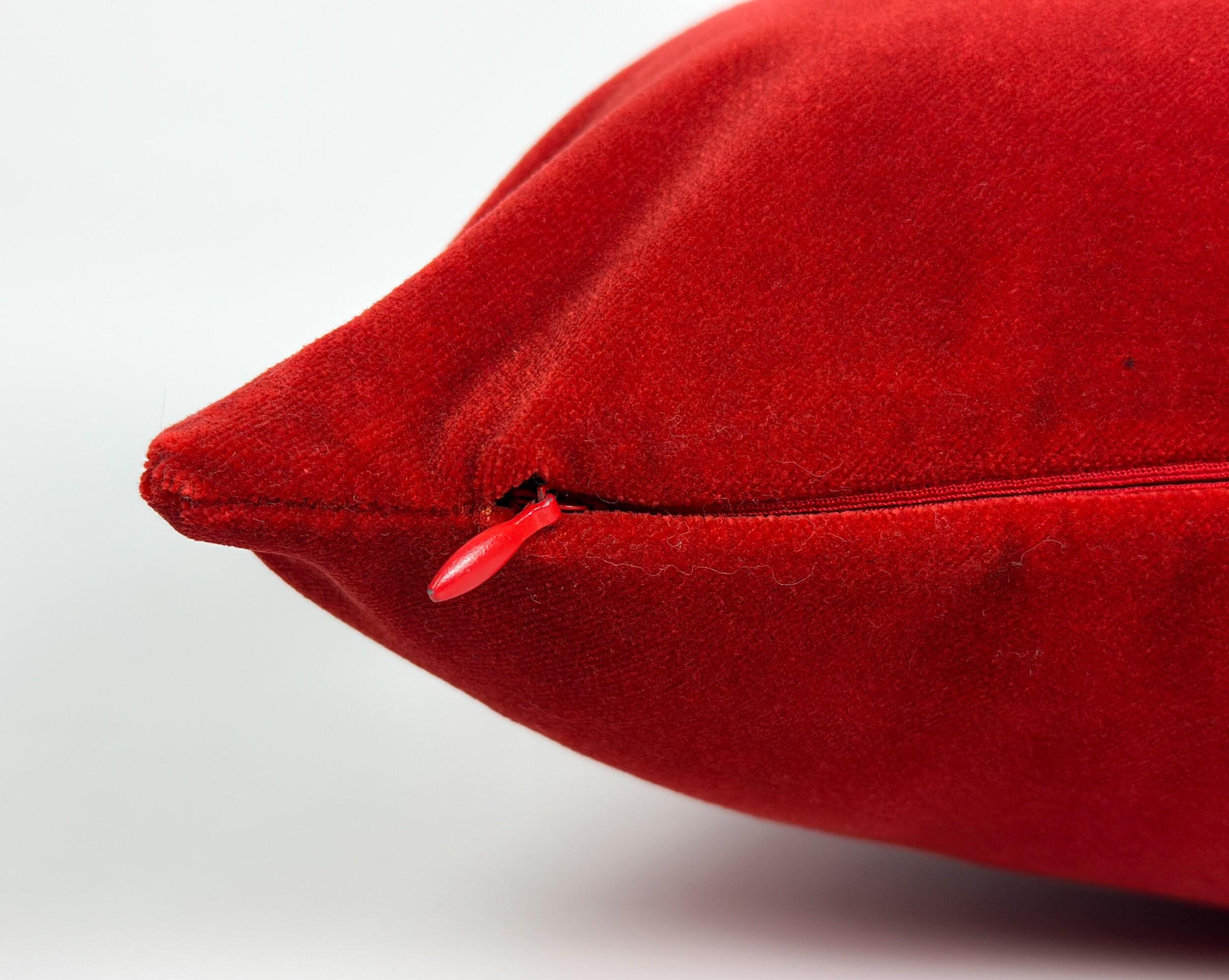 Luxury Velvet Tomato Red Lumbar Pillow Covers Rust Cushion Covers, (all Sizes)