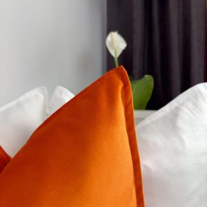 Velvet Orange Cushion Cover Home Decor Orange Throw Pillow Cover (all Sizes)