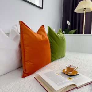Velvet Orange Cushion Cover Home Decor Orange Throw Pillow Cover (all Sizes)