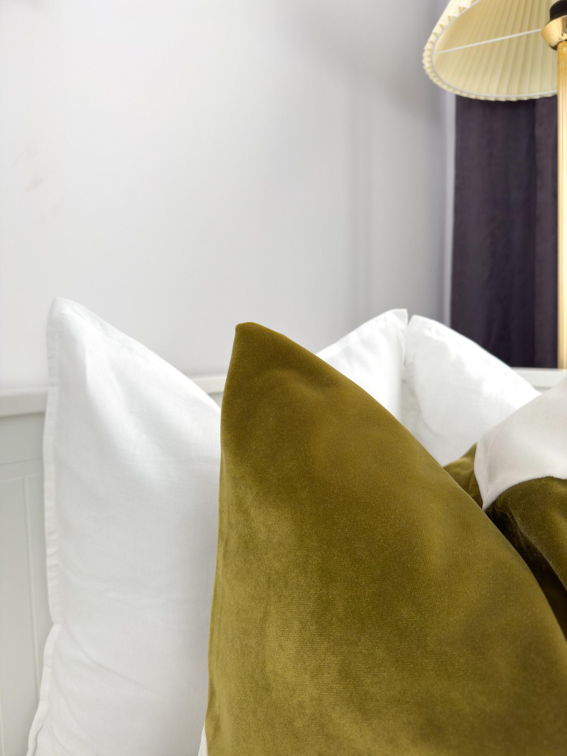 Velvet Khaki Green Pillow Cover Moss Green Cushion Soft Velvet Lumbar Pillow Cover Decorative Cushion For Couch Or Bed (all Sizes)