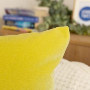 Velvet Yellow Cushion Cover Soft Lemon Yellow Sofa Cushion Luxury Cotton Velvet Pillow Cover For Couch Or Bed