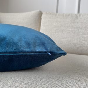 Velvet Cobalt Blue Cushion Cover Navy Blue Sofa Cushion Soft Cotton Velvet Lumbar Cushion For Couch Or Bed