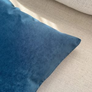 Velvet Cobalt Blue Cushion Cover Navy Blue Sofa Cushion Soft Cotton Velvet Lumbar Cushion For Couch Or Bed