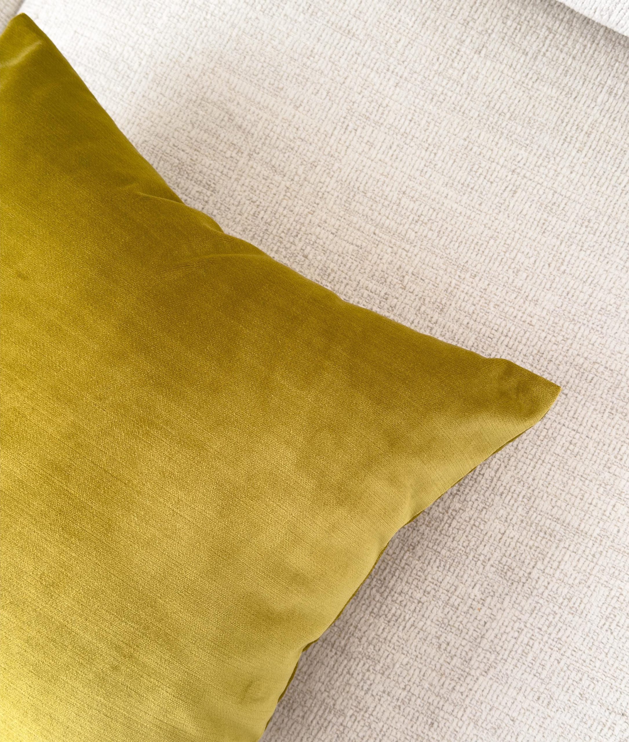 Velvet Golden Olive Cushion Cover Mustard Sofa Cushion Soft Cotton Velvet Decorative Cushion For Couch Or Bed