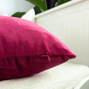 Velvet Fuchsia Pillow Cover: Decorative Pink Cushion Cover All Sizes