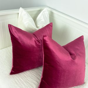 Velvet Fuchsia Pillow Cover: Decorative Pink Cushion Cover All Sizes