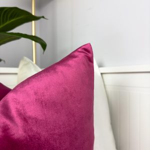Velvet Fuchsia Pillow Cover: Decorative Pink Cushion Cover All Sizes