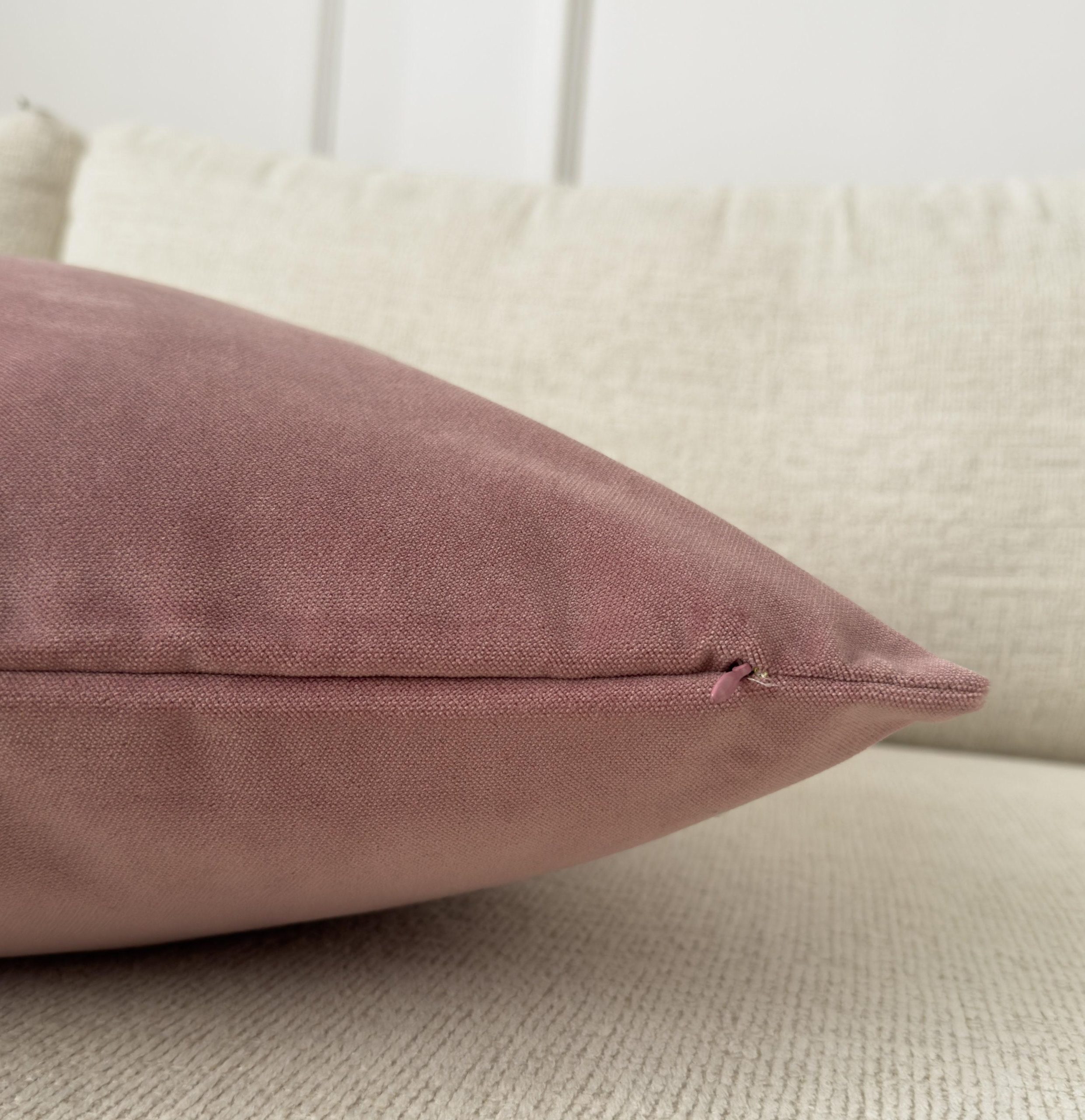Velvet Dusty Pink Cushion Cover Powder Pink Sofa Cushion Soft Cotton Velvet Lumbar Cushion For Couch Or Bed